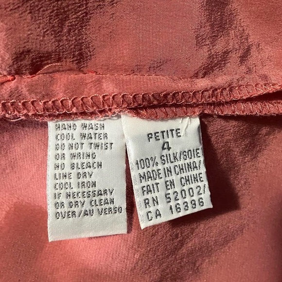 Liz Claiborne Silk Rose Button-Down with Belt - Picture 5 of 5